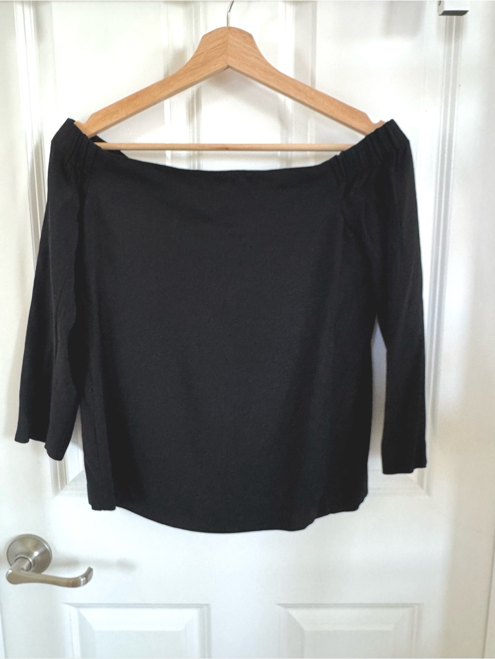 Club Monaco Black Off Shoulder Top